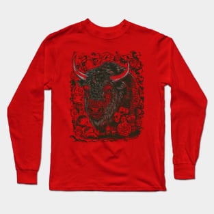 Bitter Bison Japanese Art Print Long Sleeve T-Shirt